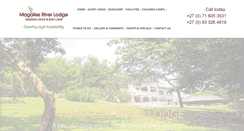 Desktop Screenshot of magaliesriverlodge.co.za